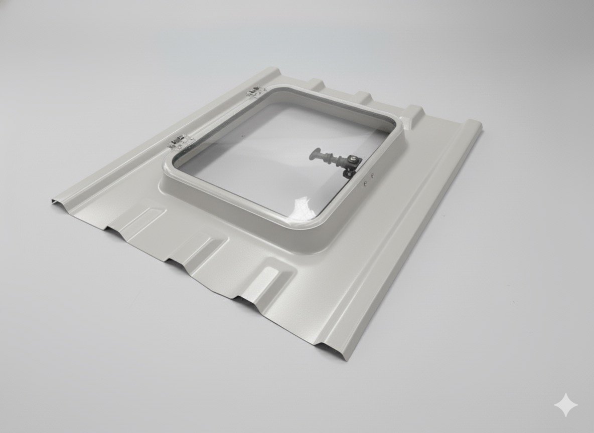 trapez çatı çıkış kapağı — RAL 9002