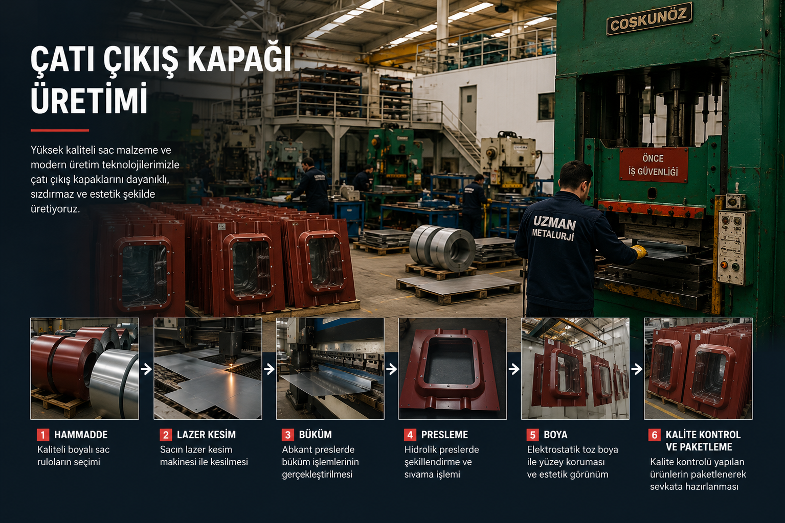 Çatı Çıkış Kapağı Üretimi