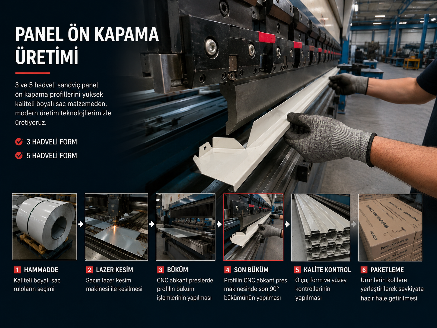 Panel Ön Kapama Üretimi