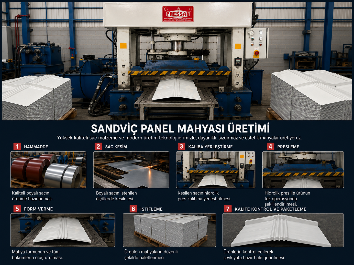 Sandviç Panel Mahyası Üretimi