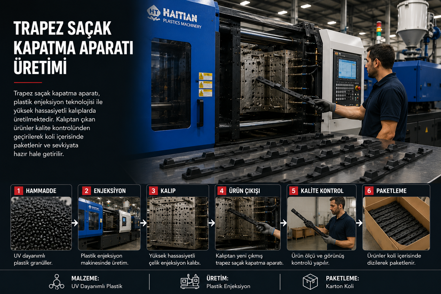 Trapez Saçak Kapatma Aparatı Üretimi